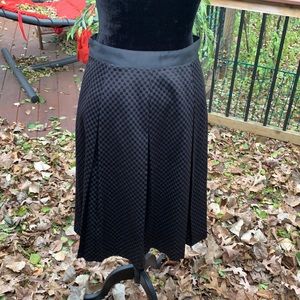 Mario Serrano Black Pleated MIDI Skirt